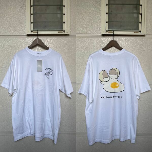 レア 新品 タグ付き BEAMS PAPERBOY コラボ Tシャツ ホワイト WHITE 白 目玉焼き ビームス ペーパーボーイ tee