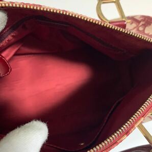 未使用品 Christian Dior ディオール PVC ミニ ボストン ハンドバッグ トロッター D金具 金金具の画像10