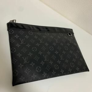  beautiful goods LOUIS VUITTON Louis Vuitton Eclipse clutch bag second bag monogram black 