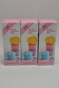 105 y102 unused goods Tupperware tapper wear small canister gift 3 box set heat-resisting / enduring cold preservation container 
