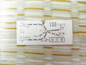 南海電車泉大津から国鉄線20円