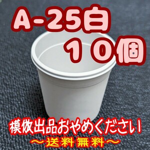 ◆送料無料◆プラ鉢【A-25】10個 スリット鉢 丸 プレステラ 多肉植物