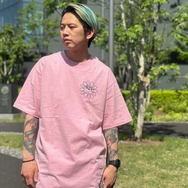 新品未使用 LEFLAH レフラー　621 flower　SS Tシャツ　PINK-XL　WANIMA