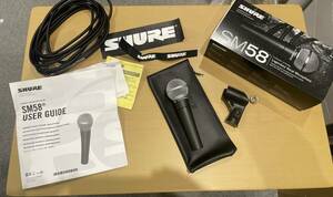 SHURE ダイナミックマイク SM58 １回のみ使用・ほぼ新品【箱あり】【送料込み】