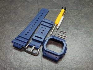 G-SHOCK/G shock *5610 series [ navy ] Raver bezel * band * tool set for exchange #GW-M5610,GLX-5600 and so on * free shipping 