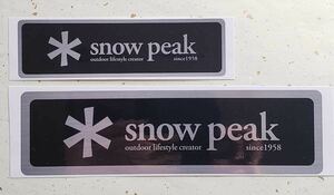 snow peak( Snow Peak ) metallic logo-sticker black 