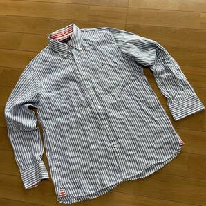 W-10 トミーヒルフィガー サイズ L！ Premium Linen（麻100%）ボタンダウンシャツの画像1