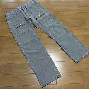 M-2　MEN'S MELROSE/メルローズ　サイズ 4！　ヒッコリーデニムパンツ