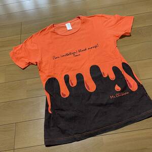 L-10　Mr.children/ミスチル（日本製）　サイズS！ロゴ刺しゅう　blood orangeツアー　Tシャツ