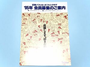 即決 ! 未使用 近鉄 バファローズ 1995 年 ファンクラブ 会員募集 パンフレット チラシ 藤井寺球場 日生球場 ナゴヤ球場 吉田剛 中村 ノリ