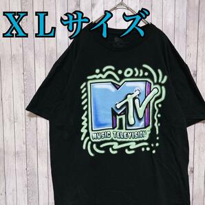 古着MTV エムティービー センターロゴ ミュージックテレビ Tシャツ 春服 夏服 海外古着 会社 企業 音楽　半袖 輸入品