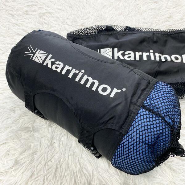 【美品使用回数少】Karrimor カリマー ダウンシュラフ 寝袋 3シーズン ブルー × シルバー 軽量 総重量800g マミー型 キャンプ 登山