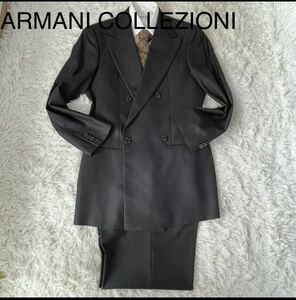 ★1円スタート 超美品　ARMANI COLLEZIONI ダブルスーツ 44Super150'sイタリア製