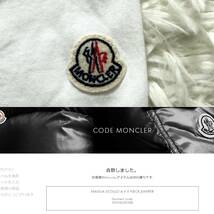 極美品MONCLER半袖TシャツL~M認証済み確実正規品ワンポイント袖ワッペントリコロールカラーライン白ホワイトハーフポロシャツモンクレール_画像2