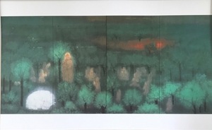 Art hand Auction Order of Culture Award-winning artist! Hirayama Ikuo's Reproduction of Tendo Soju (folding screen) 1966 [Seiko Gallery], Artwork, Painting, others