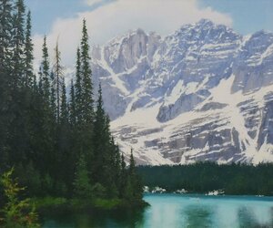 Art hand Auction Empfohlen!! Malen Sie die verborgene Region der kanadischen Rocky Mountains! Ken Nakajima Lake Ohara im Frühsommer 8-gou Ölgemälde [Bewährte 53 Jahre Erfahrung und Vertrauen, Masamitsu, Kunstwerk, Drucke, Lithografie, Lithographie