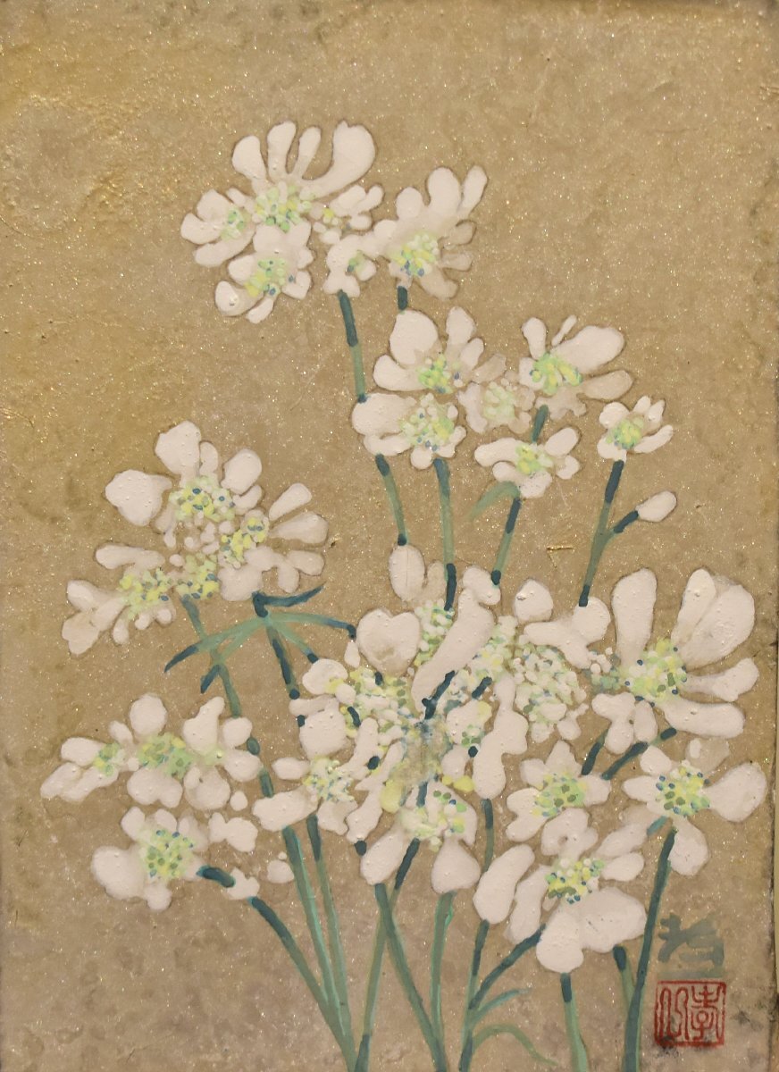 [Seiko Gallery - 5000 ausgestellte Stücke] Beliebter japanischer Maler Koichi Suzuki SM Lace Flower mit Rahmen, Malerei, Japanische Malerei, Blumen und Vögel, Tierwelt