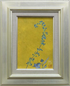 Art hand Auction Koichi Suzuki SM Morning Time Peinture japonaise Galerie Seiko, Peinture, Peinture japonaise, Fleurs et oiseaux, Faune