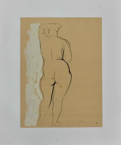 巨匠作家希少版画作品! 　　マリノ・マリー二　　版画　　「nudo da dietro,1945」　　 　1968年制作　　 【正光画廊】　　　