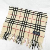 BURBERRY LONDON ノバチェック カシミヤ マフラー /バーバリー　0503_画像1