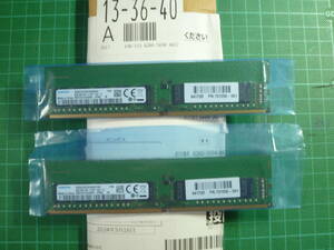 SAMSUNG純正 DDR4 2133 PC4-17000 Unbuffered ECC 8GB×2枚 計16GB 8G 16G 両面実装