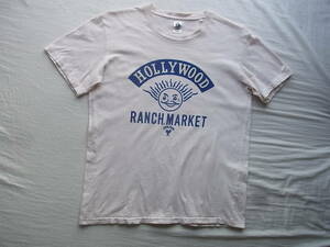 HOLLYWOOD RANCH MARKET ハリウッドランチマーケット 　プリントTシャツ　サイズ 2/M　日本製 　オフベージュ系