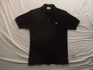 LACOSTE ラコステ　定番鹿の子素材　ポロシャツ　型番 L1212X サイズ 3 日本製 ブラック