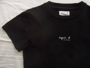 agnes b. × ADAM ET ROPE 　アニエスベー × アダム エ ロペ　ロゴプリント入り　Tシャツ　サイズ M 　日本製　ブラック