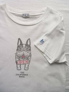 T E S 　ザ エンドレス サマー　プリントＴシャツ 　サイズ SMALL 日本製 オフホワイト系