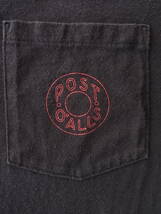 POST O'ALLS ポスト オーバーオールズ　前後プリント　ポケット付きTシャツ　サイズ S 日本製　ブラック_画像6