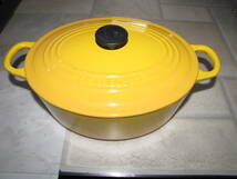 LE CREUSET FRANCE ル・クルーゼ 25 イエロー 3.2l 3 1/2US01_画像1