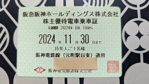 阪神電気鉄道㈱ 株主優待乗車証(2024年6月1日から2024年11月30日まで)