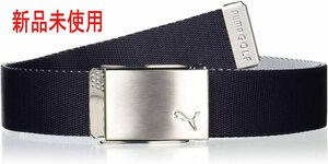 新品即決送料込 プーマゴルフ リバーシブル Web Belt 054044 ネイビー