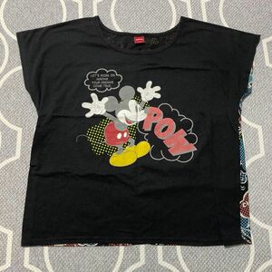 ディズニー　ミッキーマウス　 半袖 Tシャツ ブラック 半袖Tシャツ 黒　M