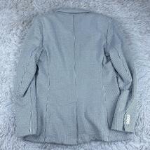 1円〜【希少180/XL】ZARA ザラ テーラードジャケット シアサッカー 春夏 アンコン ストライプ パイピング 2B_画像3