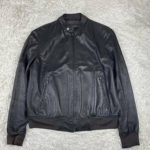 1 jpy ~[ top class 48 /L]GUCCI Gucci Dias gold deer leather leather jacket Single Rider's original leather 