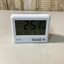 SEIKO セイコー mag 置時計 目覚まし時計 アナログ時計 デジタル時計 SATO 温度計 湿度計 3点セット_画像7