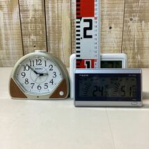 SEIKO セイコー mag 置時計 目覚まし時計 アナログ時計 デジタル時計 SATO 温度計 湿度計 3点セット_画像9