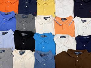 USA б/у одежда короткий рукав Ralph Lauren рубашка-поло 2XL размер 19 шт. комплект продажа комплектом 1 иен старт много . продажа America б/у одежда one отметка вышивка 