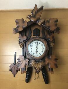 CITIZEN シチズン CUCKOO 4MJ232-B 鳩時計 木製 リズム時計工業 クォーツ 掛け時計 ジャンク