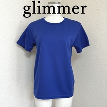 glimmer レディース スポーツ用 ドライ Tシャツ 半袖 青 無地 M?_画像1