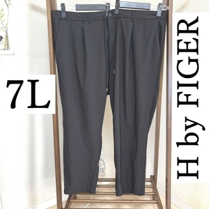 大きいサイズ メンズ H by FIGER（エイチバイフィガー）イージーパンツ 黒 7L