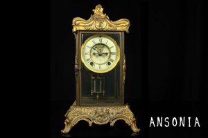 [..] America античный ANSONIA Anne Sony azen мой тип настольные часы высота 40cm работа товар [264308]