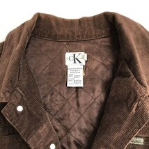 カルバンクライン/Calvin Klein Jeans★秋冬コーデュロイシャツジャケット/裏地キルティング【メンズM/茶/brown】Jacket/Shirts◆BH734_画像4