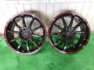 美品　レアマイスター　LM-10R　LM SPORT 18インチアルミホイール　18X8J+40　5H　PCD114.3　2本　Y6.0531