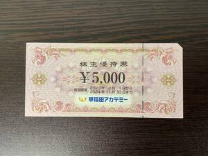 ●早稲田アカデミー 株主優待券 5000円×１枚 有効期限2024.11.30. / 発送方法お選びいただけます