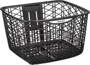 パナソニック(Panasonic) フロント バスケット 自転車 ガンメタ/ブラウン 幅390×奥行350×高さ240mm 24L