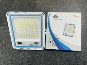 極薄型 LED投光器 100W 2個セット 広角120° 昼光色6000K 11000LM IP67 作業灯 駐車場灯 防水 屋外