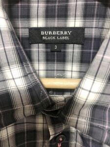  Burberry Black Label BURBERRY BLACK LABEL short sleeves shirt size 3(L corresponding )