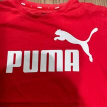 【中古・まとめて取引OK】PUMA(プーマ) キッズ ロゴ Tシャツ サイズ160 レッド_画像2